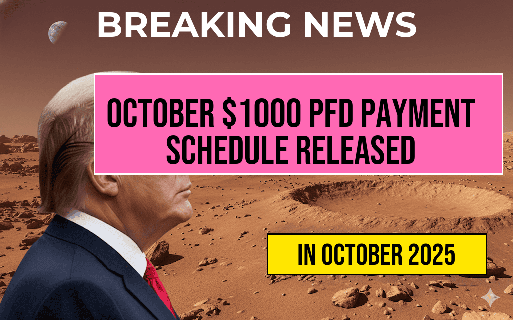 Full October Payment Schedule Released for $1000 PFD Stimulus Available to Everyone