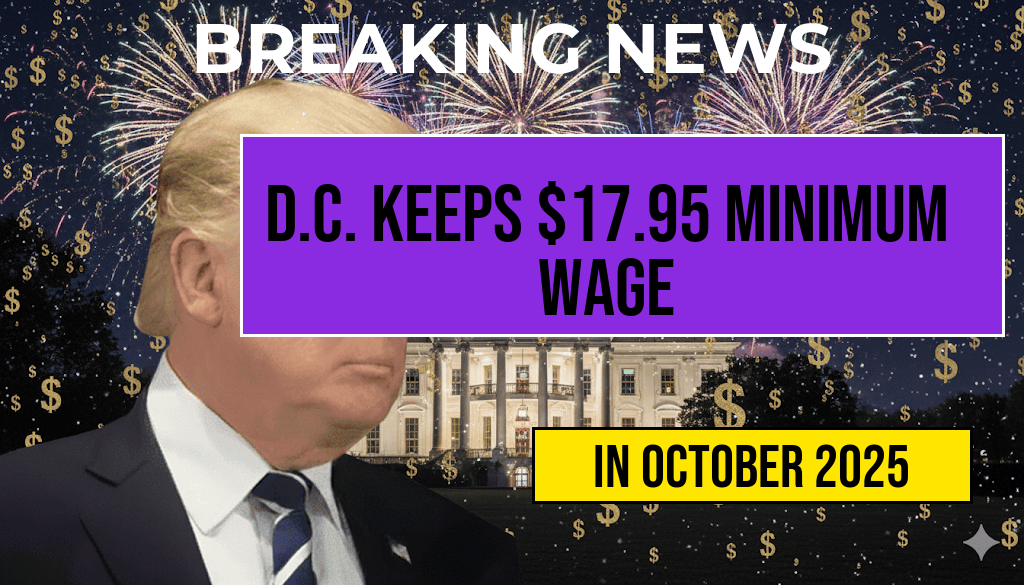 Washington D.C. Maintains Dominance with Minimum Wage of $17.95 per Hour.